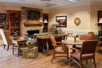 Common area with seating and decor