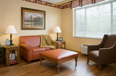 Cozy sitting area in a senior living facility