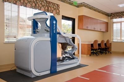 A specialized therapy machine in a facility room