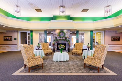 Cozy common area with seating and decor