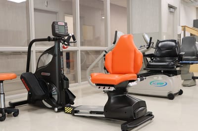 Inside view of fitness equipment in a rehabilitation center