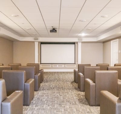 Interior of a common area with seating