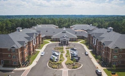 Aerial view of Wellmore of Lexington's facility and grounds