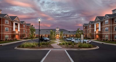 Exterior view of Wellmore of Lexington at sunset