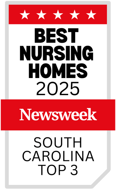 Award badge for top nursing homes in South Carolina