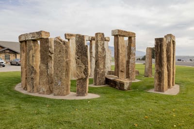 Outdoor stone structure resembling Stonehenge