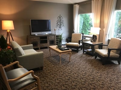 Common area with comfortable seating and natural light