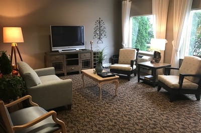 Cozy common area with seating and decor