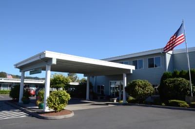 Front entrance of Woodland Assisted Living facility