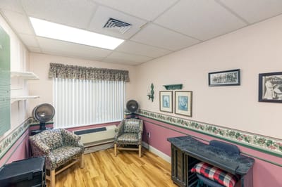 Cozy sitting area in a common room