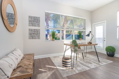 Bright, modern interior of a common area