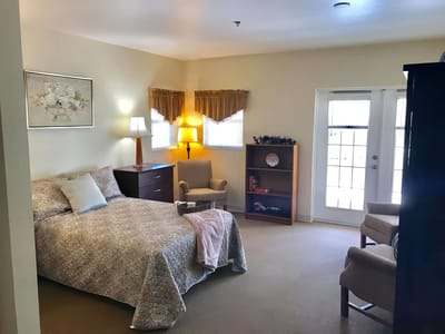 Bright private resident room with natural light