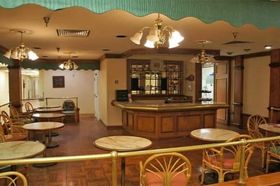 Interior view of dining area in a senior living facility