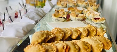 A variety of baked goods displayed on a table