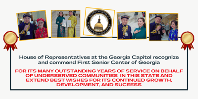 Recognition award for First Senior Center