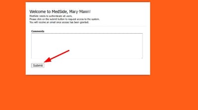 Medside Adult Day Health Center of Stone Mountain, home care in St Mountain, GA — Login interface with authentication prompt and submit button
