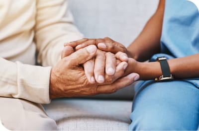 Serenity Adult Day Health II, adult day care in Warner Robins, GA — Two hands holding each other in a caring gesture