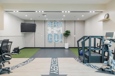 Interior view of a rehabilitation gym area