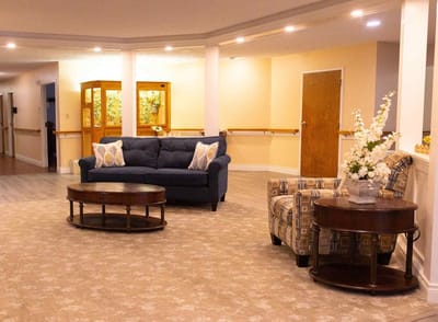 Cozy interior common area with couches and decor