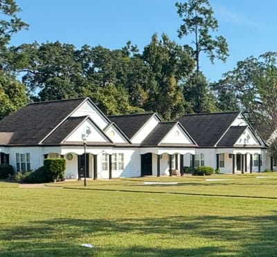 Exterior view of the Charter Senior Living buildings