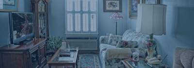 Cozy sitting area in a senior residence living room