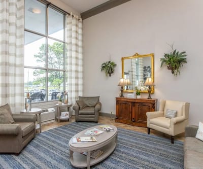 Cozy common area with seating and decor