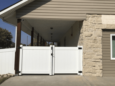 Exterior view of a senior care facility entrance