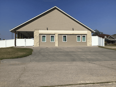 Exterior view of a senior care home facility