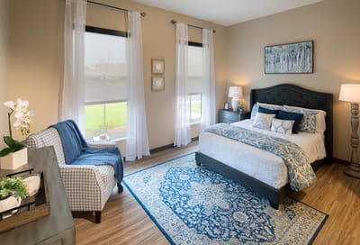 Modern resident room with cozy decor