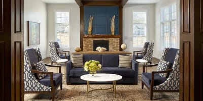 Cozy common area with comfortable seating and decor