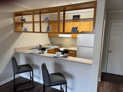 Interior view of a kitchen area in a residence