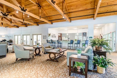 Interior lounge area with comfortable seating