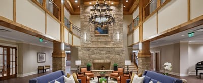 Bright and welcoming lobby with comfortable seating