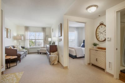 Cozy interior of a resident room in assisted living