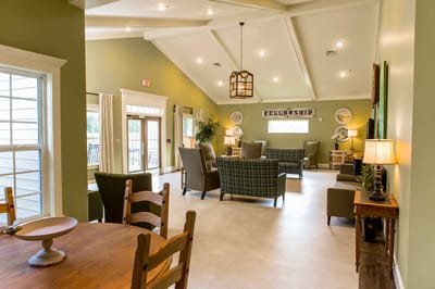 A welcoming common area with seating and natural light