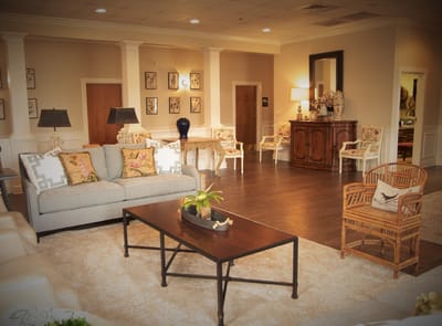 Bright common area with comfortable seating