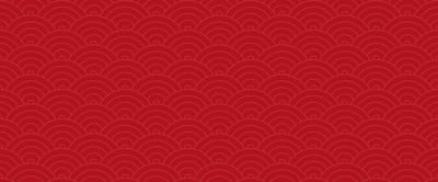 Decorative red background with wave pattern
