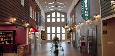 Interior view of a common area in a senior living facility