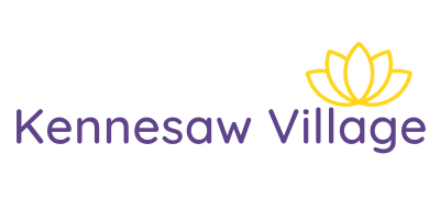 Kennesaw Village facility logo in purple and yellow