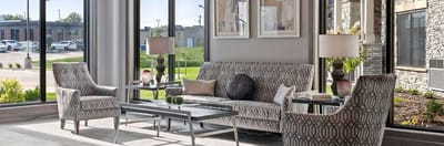 Bright and inviting common area with comfortable seating