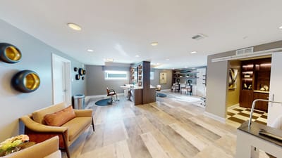 Common area with modern furnishings and decor
