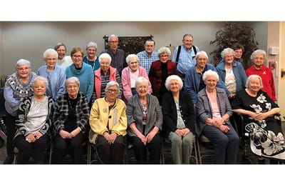 Group photo of residents in a common area