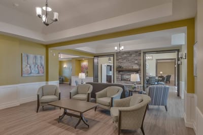 Cozy common area with seating and decor