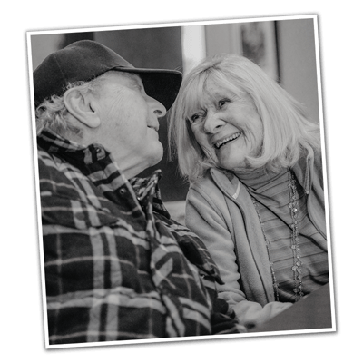 Two residents enjoying a moment together