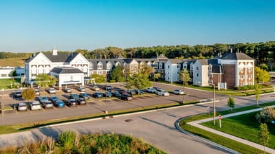 Aerial view of the Grand Victorian at Crystal Lake facility