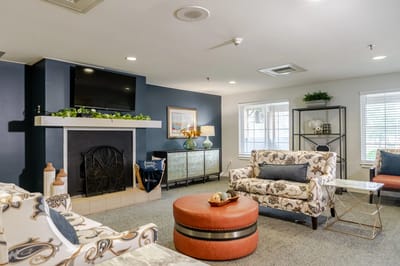 Cozy lounge area with comfortable seating and decor