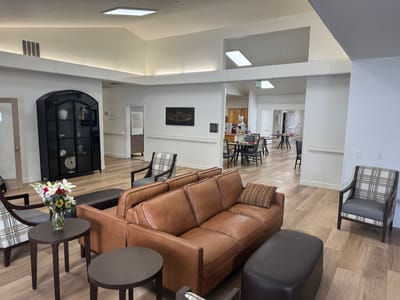 Interior view of a common area in a senior living facility