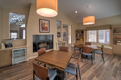 Bright common area with ample seating