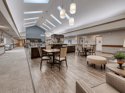 Interior view of a communal area in a care facility