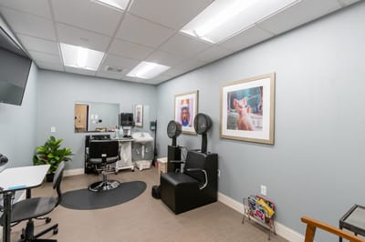 Interior view of a beauty salon area in the facility